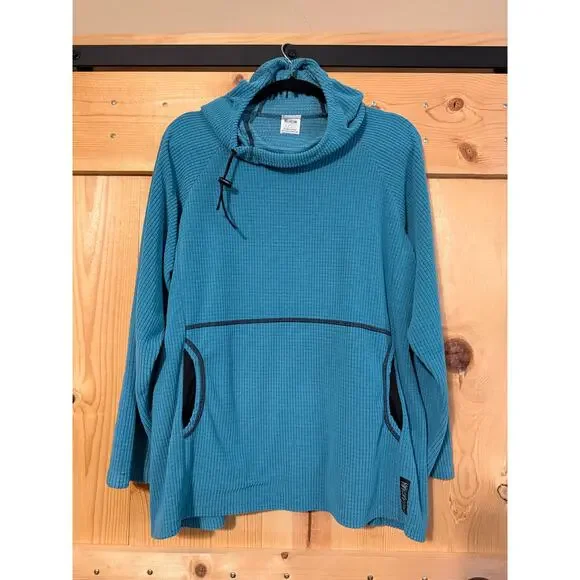 Nice Melly! Melanzana Teal Microgrid Fleece Hoodie - Picture 1 of 4